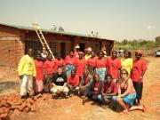 Matande committee infront of their building in progress